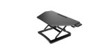 Arise Deskalator Sit to Stand Riser Corner Desk - Black