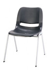 Tazz Stacking Visitor / Cafe Chair - Black