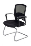 Fulkrum 3 Fabric Seat / Mesh Back Visitor Chair - Black