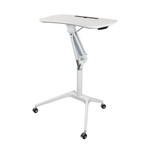 Stockholm Modern Manual Height Adjustable Table / Desk on Wheels