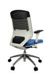 Vogue Modern Ergonomic Office Chair - White Aluminium Frame - High / Mid Back Options