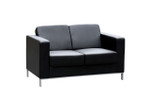 Milano Modern Black Leather Lounge - One / Two / Three Seater