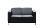 Milano Modern Black Leather Lounge - One / Two / Three Seater