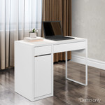 Artiss Home Office Metal Desk With Storage Cabinets - White