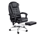 8 Point Executive Reclining Massage Chair - Black