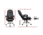 8 Point Executive Reclining Massage Chair - Black