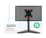 Single HD LED Monitor Arm Freestanding Stand - Black