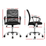 Henry Office Chair Gaming Chair Computer Mesh Chairs Executive Mid Back Black