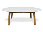 Sophie Marble Round Coffee Table - Natural