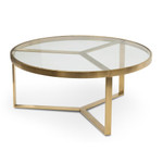 Evelyn Coffee Table - Brushed Gold Base