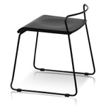 Aria Black Wooden Seat Stool - 45cm Seat Height