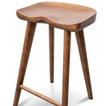 Poppy Wooden Bar stool - Walnut