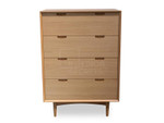 Elsie Scandinavian Design 4 Drawer Chest - Natural