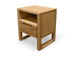 Mercy 1 Drawer Wooden Bedside Table - Natural Oak