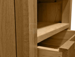 Mercy 1 Drawer Wooden Bedside Table - Natural Oak
