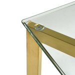 Quorn Glass Console Table - Gold Base