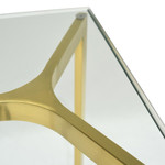 Quorn Glass Console Table - Gold Base