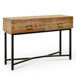 Wiluna Reclaimed Pine Console Table - Black Base