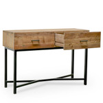 Wiluna Reclaimed Pine Console Table - Black Base