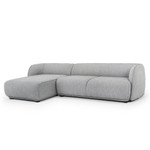 Penong 3 Seater Left Chaise Sofa - Dark Texture Grey