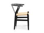Kenilworth Foster Dining Chair - Black - Natural Seat