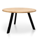 Yorketown Reclaimed Round Dining Table - Black Legs