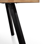 Yorketown Reclaimed Round Dining Table - Black Legs