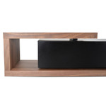 Booroorban Scandinavian Lowline Entertainment TV Unit - Walnut - Black