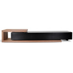 Booroorban Scandinavian Lowline Entertainment TV Unit - Walnut - Black