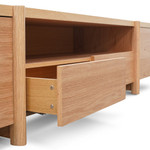 Ilfracombe Entertainment TV Unit - Lowline - Full Natural - Timber Legs