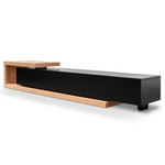 Karratha Entertainment TV Unit - Natural Oak - Black matt