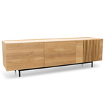 Kettering Entertainment TV Unit - Natural with Black Legs