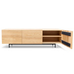 Kettering Entertainment TV Unit - Natural with Black Legs