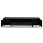 Stockton Lowline Entertainment TV Unit - Black Oak - Timber Legs