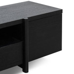 Stockton Lowline Entertainment TV Unit - Black Oak - Timber Legs