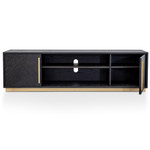 Cunderdin Entertainment TV Unit - Black and Brass