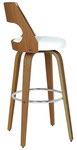 Abby Beech Timber White Cushioned Stool