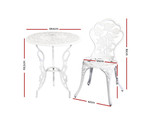 Bondi Aluminium White Chairs Table