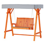 Botany Swing Wooden Bench Canopy