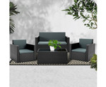 Lilyfield Black 4 PC Outdoor Furniture Set