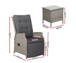 Narellan Recliner Chairs lounge Sofa Set