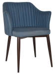 Coogee Metal Dark Walnut Arm Chair