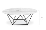 Sophie Round Marble Coffee Table - Black Base