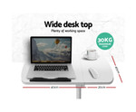 Rotating Mobile Height Adjustable Laptop Desk - White