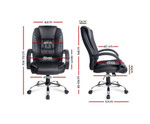 Executive Black PU Leather Computer Chair for Offices