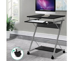 Artiss Metal Pull Out Black Table Desk