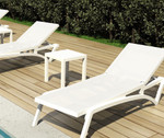 3 Piece Pacific Sun Lounger with Ocean Side Table Package