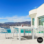 Vegas Table 4 Seater Outdoor Dining Setting with Air XL Armchair