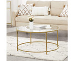 Miranda Golden Iron Frame Glass Table