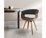 Carolyn Timber and Fabric Dining Chair